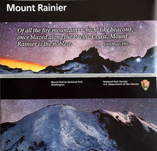 Newest MOUNT RAINIER NP   NATIONAL PARK SERVICE UNIGRID BROCHURE/MAP   GPO 2025
