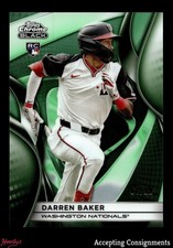 2025 Topps Chrome Black Green Refractors #56 Darren Baker RC ROOKIE 61/99