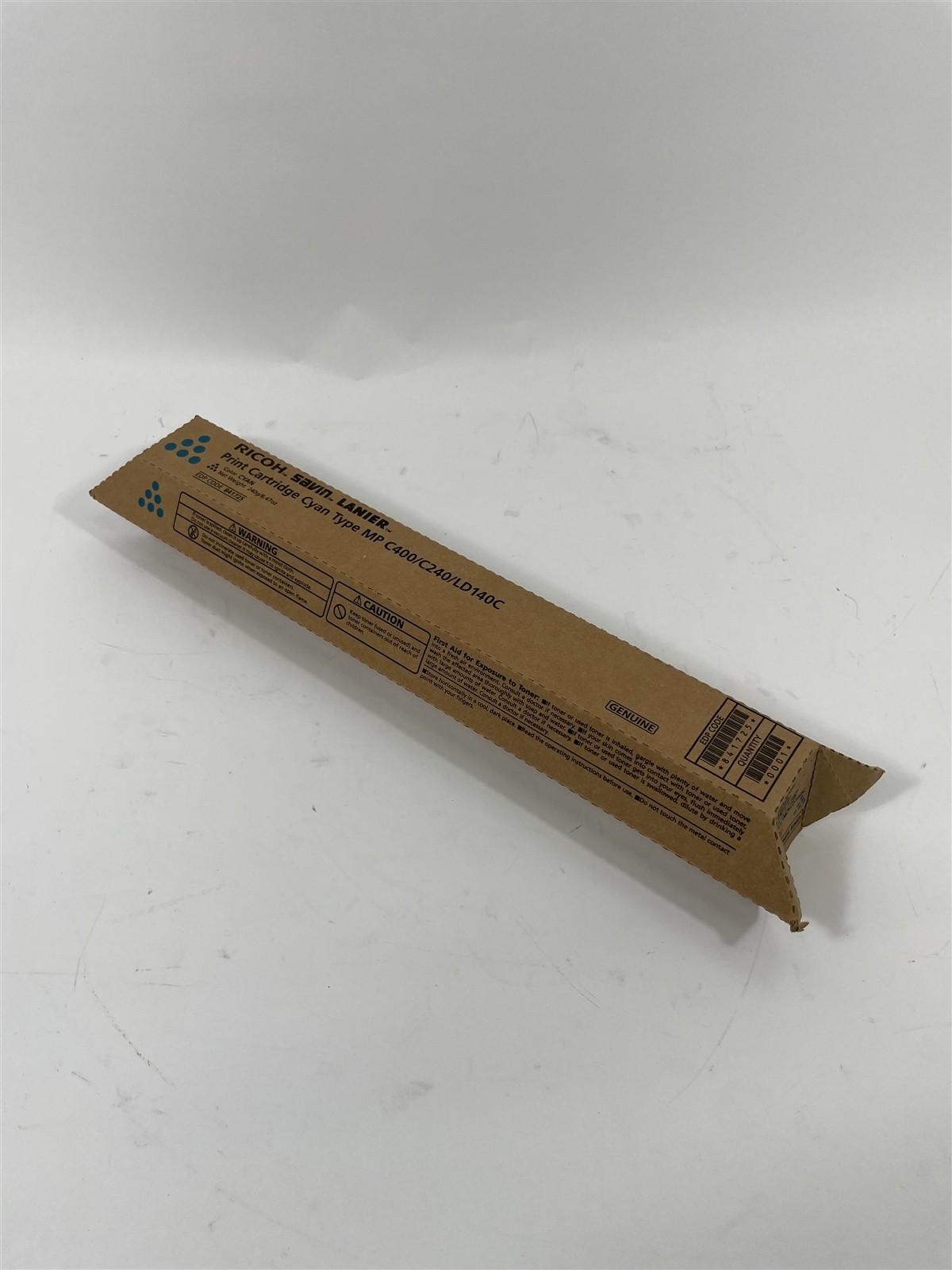 NEW Genuine Ricoh Savin Lanier Cyan 841725 Toner Cartridge For C400/C240/LD140C