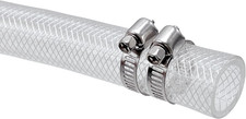 1/2" ID X 3/4" OD - 10 Ft High Pressure Braided Clear PVC Vinyl Tubing Flexible