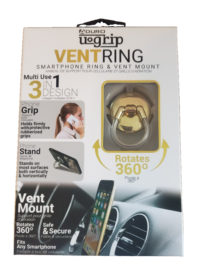 Aduro u-grip Ventring Phone Ring Stand Vent Mount UNI-SPH-RGM-16 New | eBay