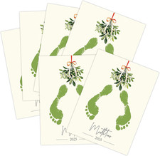 Baby'S First Christmas Footprint Crafts, DIY Milestone Footprint Keepsake Art, B