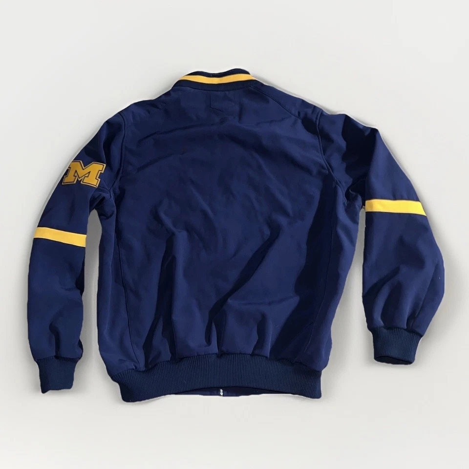 Vintage Michigan Wolverines Jacket Mens Large Basketball Majestic Coat NCAA - Image 2 of 4