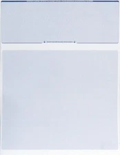 Computer Check Paper - 50 Pack - Blank Stock Check on Top and Stub on Bottom ...
