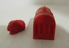 Vintage 1950's Marx Pet Shop Playset Red Pet Carry Case w/Rabbit