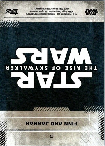 2019 Topps Star Wars Rise Of Skywalker Purple #70 Finn And Jannah  - Bild 2 von 2