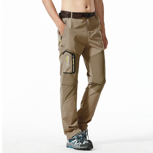 Men's Waterproof Hiking Pants Quick Drying Short Trousers Detachable Breathable