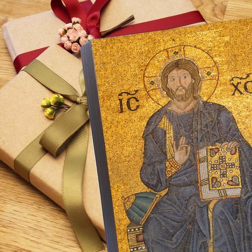 Christus Pantokrator aus der Hagia Sophia Kirche byzantinisch-orthodoxe Holzikone - Bild 5 von 7