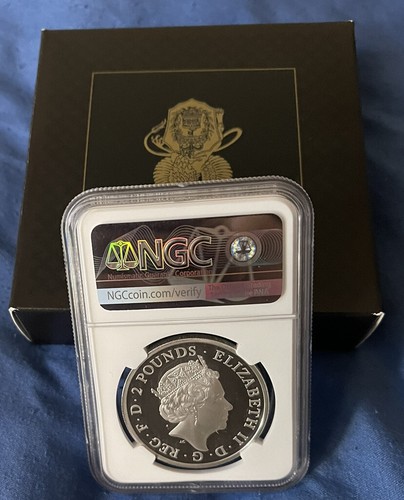 Reino Unido 2021 £2 1 oz Silver Queen's Beasts ""Griffin of Edward III' PF70 A PRUEBA DE UC" - Imagen 3 de 6