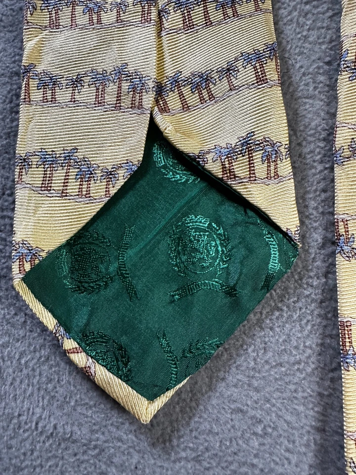 Corbata de Colección Tommy Hilfiger Para Hombre 100% Seda Azul Amarillo Boda Oficina Foto 4 de 4