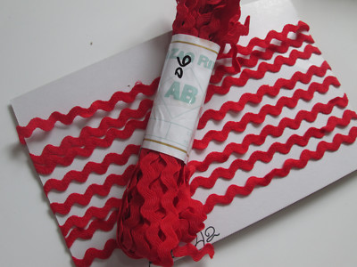 13 METER Zick Zack Zic Zac Border Lace Eleganta Red 5mm RR 006