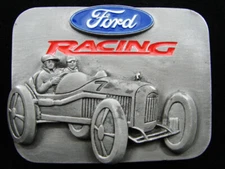 RG13167 REALLY NICE **FORD RACING** SPORTS COMMEMORATIVE PEWTER BELT BUCKLE