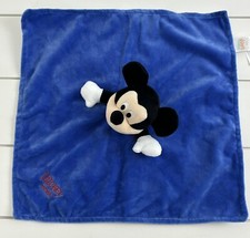 Disney Baby MICKEY MOUSE Blue Lovey Security Blanket Plush Satin Kids Preferred