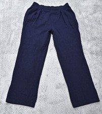 ST JOHN By Marie Gray Vintage Knit Trousers Navy Blue Women's Pants Size 6