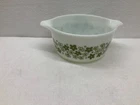 Vintage Pyrex Spring Blossom Green Crazy Daisy Casserole 1 1/2 Qt 474 - B No Lid