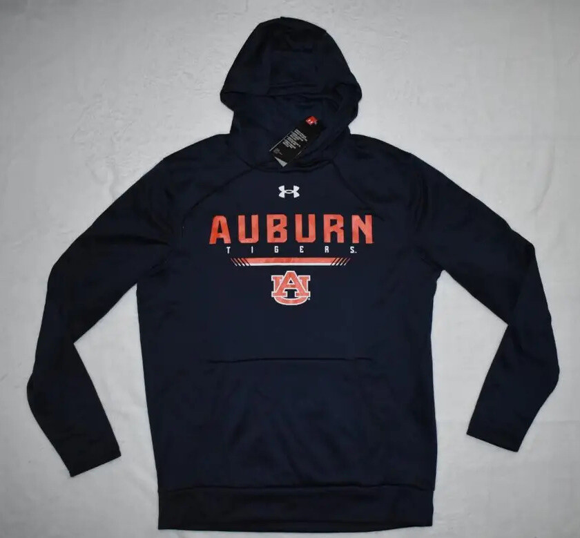Auburn Tigers Under Armour Fleece Pullover Hoodie Navy