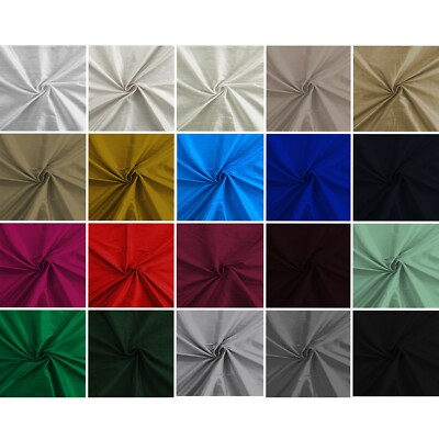 Reine 100 % Rohseide Handwebstuhl Dupion natürliches Premium Stoffmaterial | 44'' breit