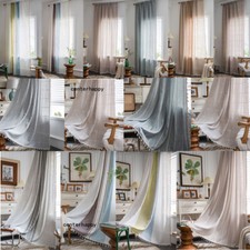 Vintage Curtain Semi-Blackout for Living Bedroom Window Drape 1pc