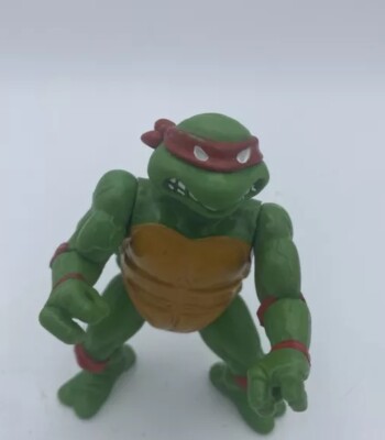 Vtg 1988 TMNT Teenage Mutant Ninja Turtles Raphael  4'' Playmates Hard Head