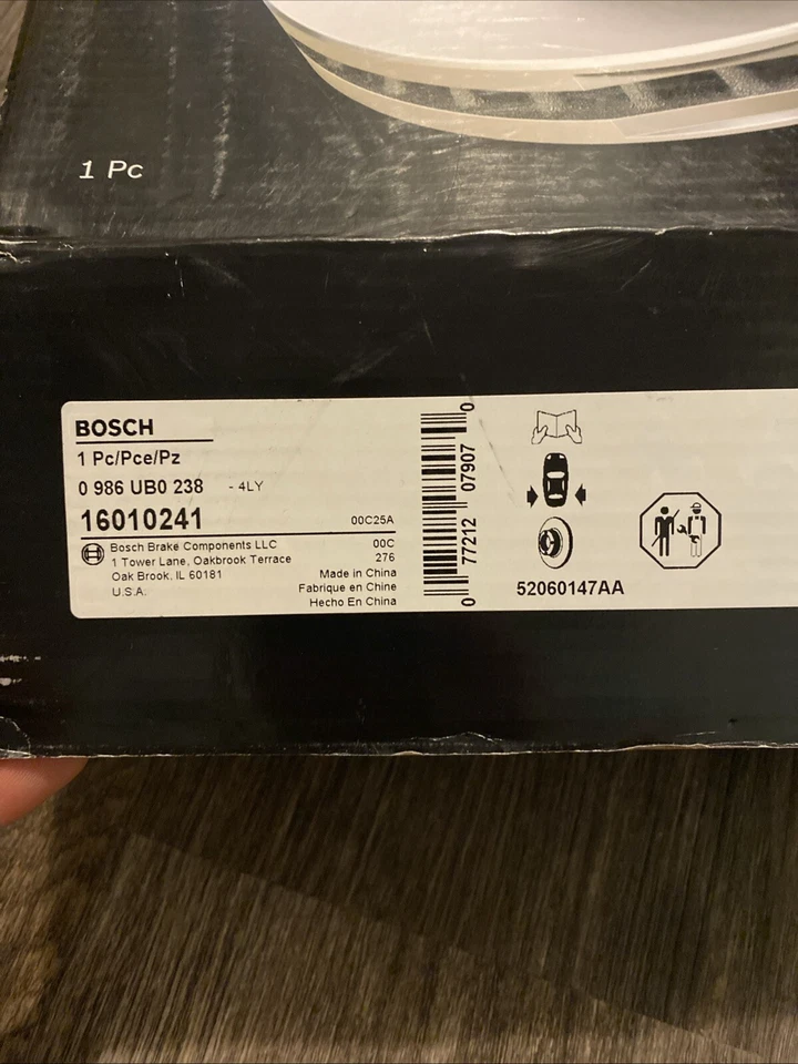 Rotor de freio a disco QuietCast Bosch 16010241 Jeep Wrangler. Desc. Compatibilidade - Imagem 2 de 4