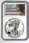 2019 S Enhanced Reverse PF70 NGC Silver American Eagle