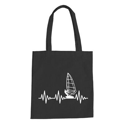 Herzschlag Surfen Baumwolltasche - Ekg Surfing Board Welle Wind Wasser