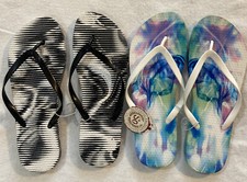 2 Women  s Fashion Rubber Flip-Flops Rubber Slippers Size XL 11/ Ladies/16-21