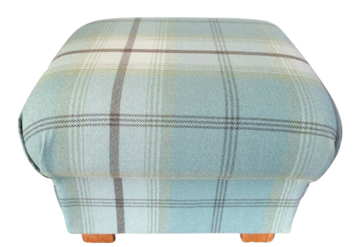 Storage Footstool Porter & Stone Balmoral Tartan Check Fabric Pouffe Ochre - Picture 29 of 55