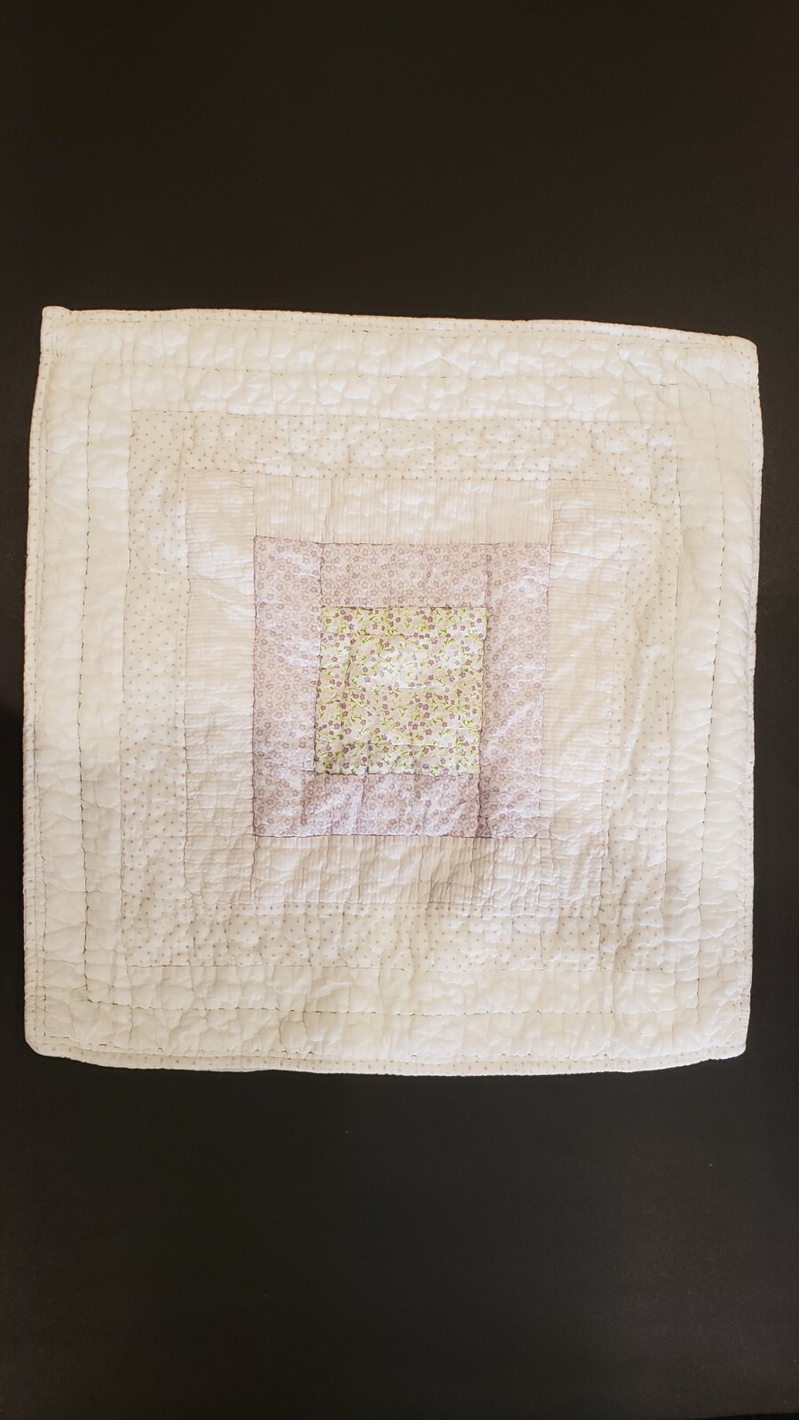 POTTERY BARN KIDS AMY'S ROMANTIC FLORAL EURO QUILTED SHAM GIRLS LAVENDER