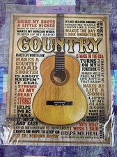 Country Is Made In The USA 12.5x16 Metal Sign Man Cave Decor Garage Bar Music