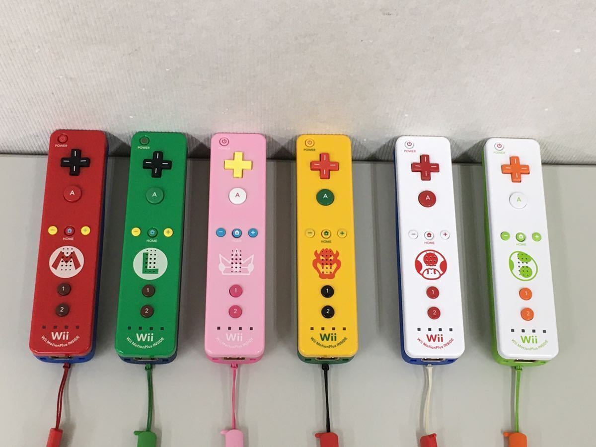 Lot De 6 Manettes Wii Remote Plus Édition Collector - Mario, Luigi, Peach, Bowser, Toad, Yoshi