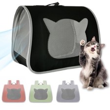 Cat Backpack Carrier Small Animal Dog Traveler Carrier Bag Foldable Ventilated