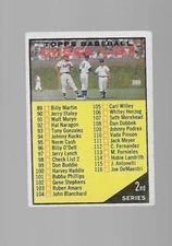 1961   Red Letter Variation Baseball Check List, 2nd Series, Topps