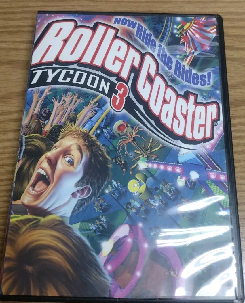 Jeu PC RollerCoaster Tycoon 3 - Édition Complète 2004, Bon état Boîtier Et CD