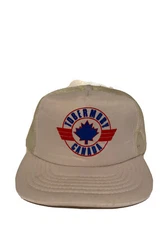 Vintage Tobermory Canada White Snapback Trucker Hat Youngan