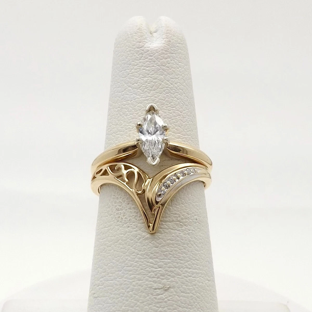 Notched diamond wedding band sale
