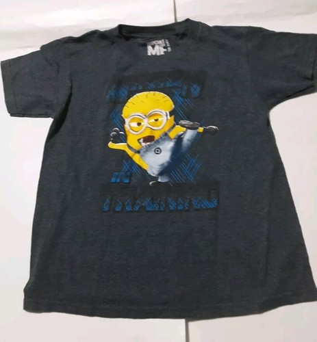 T-shirt Garçon Moi, Moche Et Méchant - Minions Imprimé - Blanc 7-8 Ans - Neuf