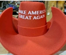 Giant cowboy Hat   Donald Trump keep America Great   Foam hat  Maga red 30"