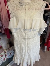 lipsy cream lace dress
