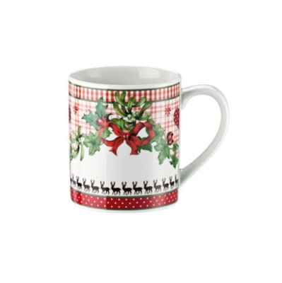 Tasse De Noël Hutschenreuther Nora - Gobelet Avec Anse, 400 Ml, Porcelaine D'os, Décor Festif