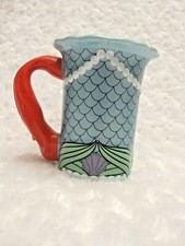 Disney Little Mermaid Princess Ariel Signature Coffee Cup 3D Red Hair Handle