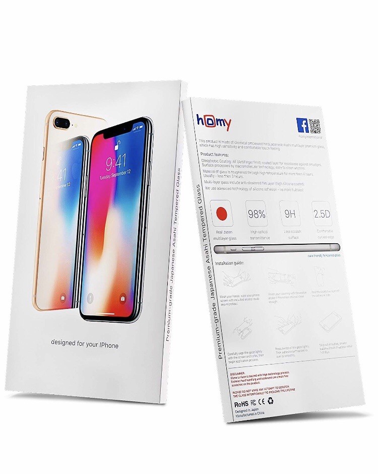 Pack De 2 Protecteurs D’écran Homy International Pour IPhone X – Confidentialité, Version Transparente