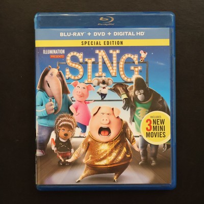 SING (BLU-RAY, DVD, 2016) SPECIAL