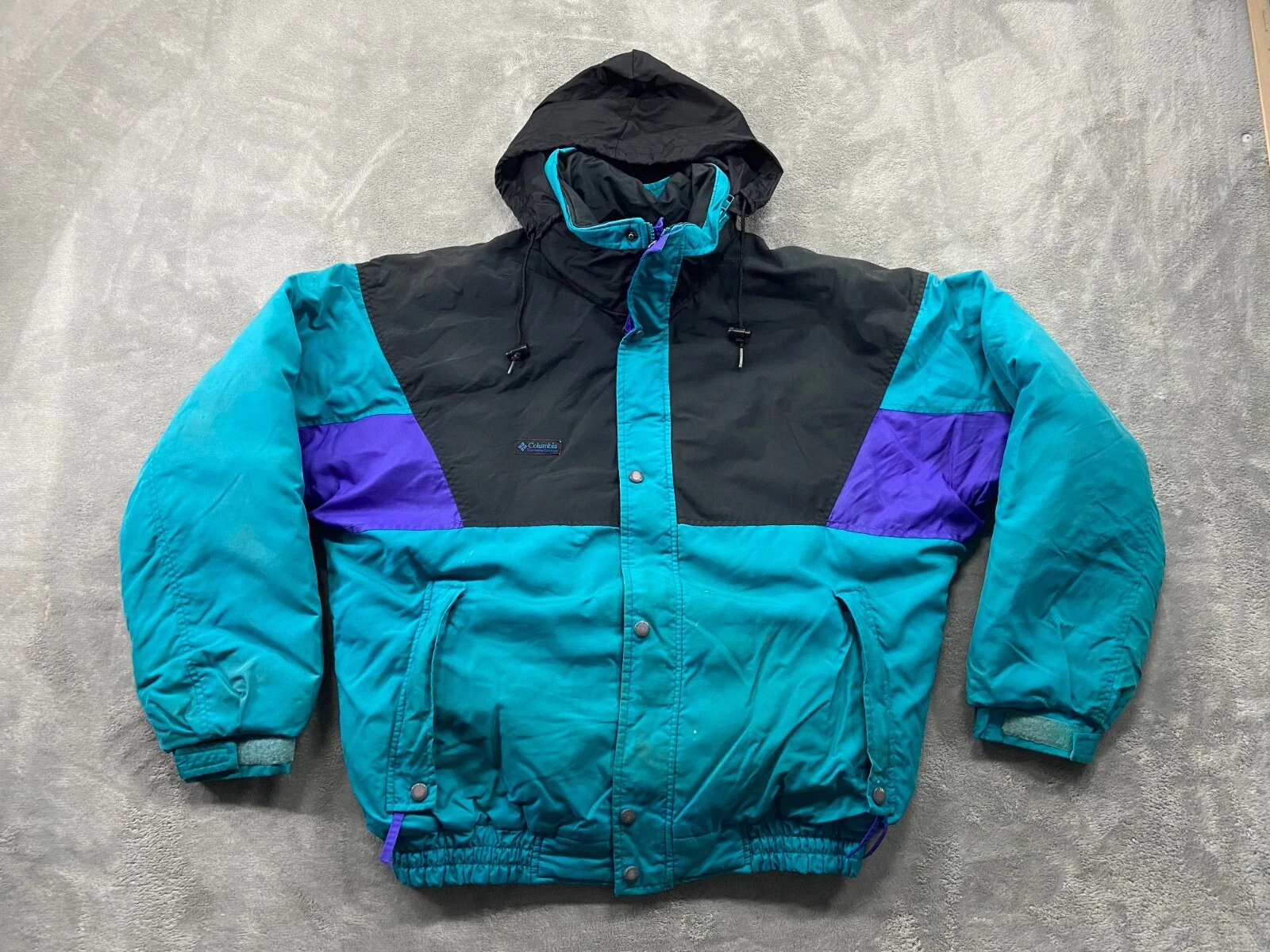 Vintage Columbia Jacket Men's Medium Blue Acadia Outdoor Puffer Retro Skiing Y2K