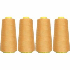 4 BIG CONES LT GOLD SEWING THREAD 2750 YD TEX 27 40S/2-THREADART