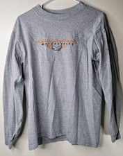Harley-Davidson Long Sleeve Shirt Granite Mountain Gray Skull Medium