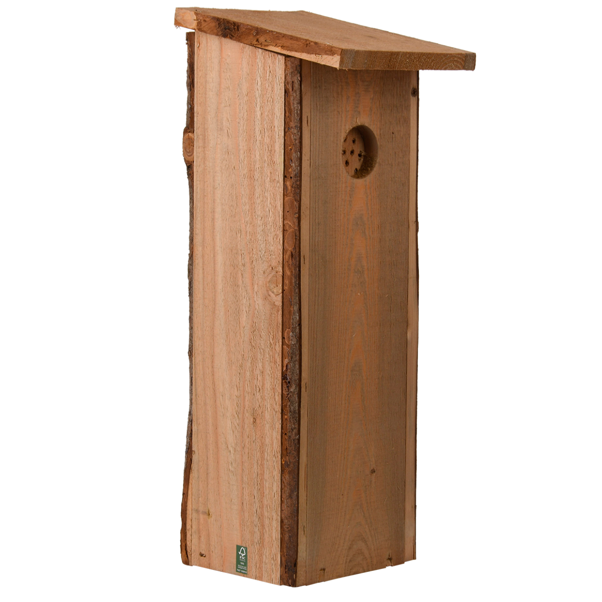 Woodpecker Bird House Wooden Nest Nesting Box Rustic Pinewood 100%FSC 54.5cm