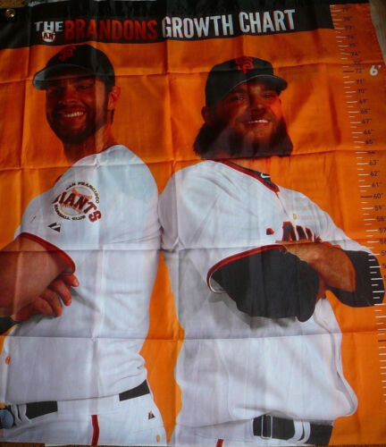 SF GIANTS BRANDONS (BRANDON CRAWFORD/BRANDON BELT) GROWTH CHART, SGA - Picture 1 of 2