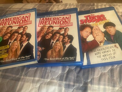 American Reunion BLU-RAY + DVD Unrated (DIR) 2012 w/cover + The Three Stooges