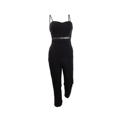 NWT Emerald Sundae Junior Girls Small Black Jumpsuit Mesh Waist Party Elegant